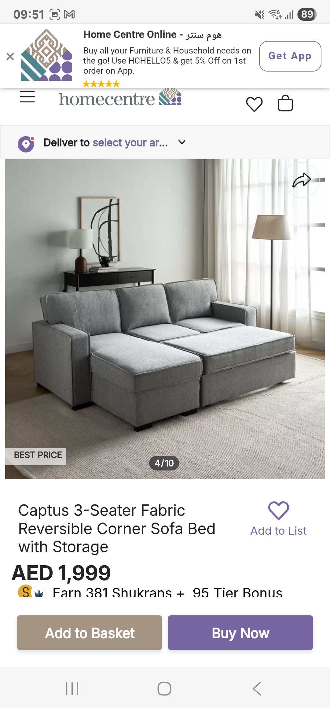 Sofa bed for sale