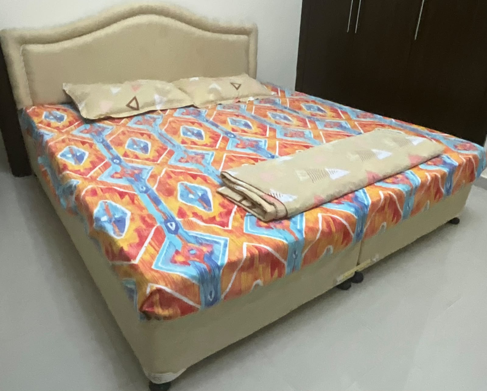 Double cot bed and mattress